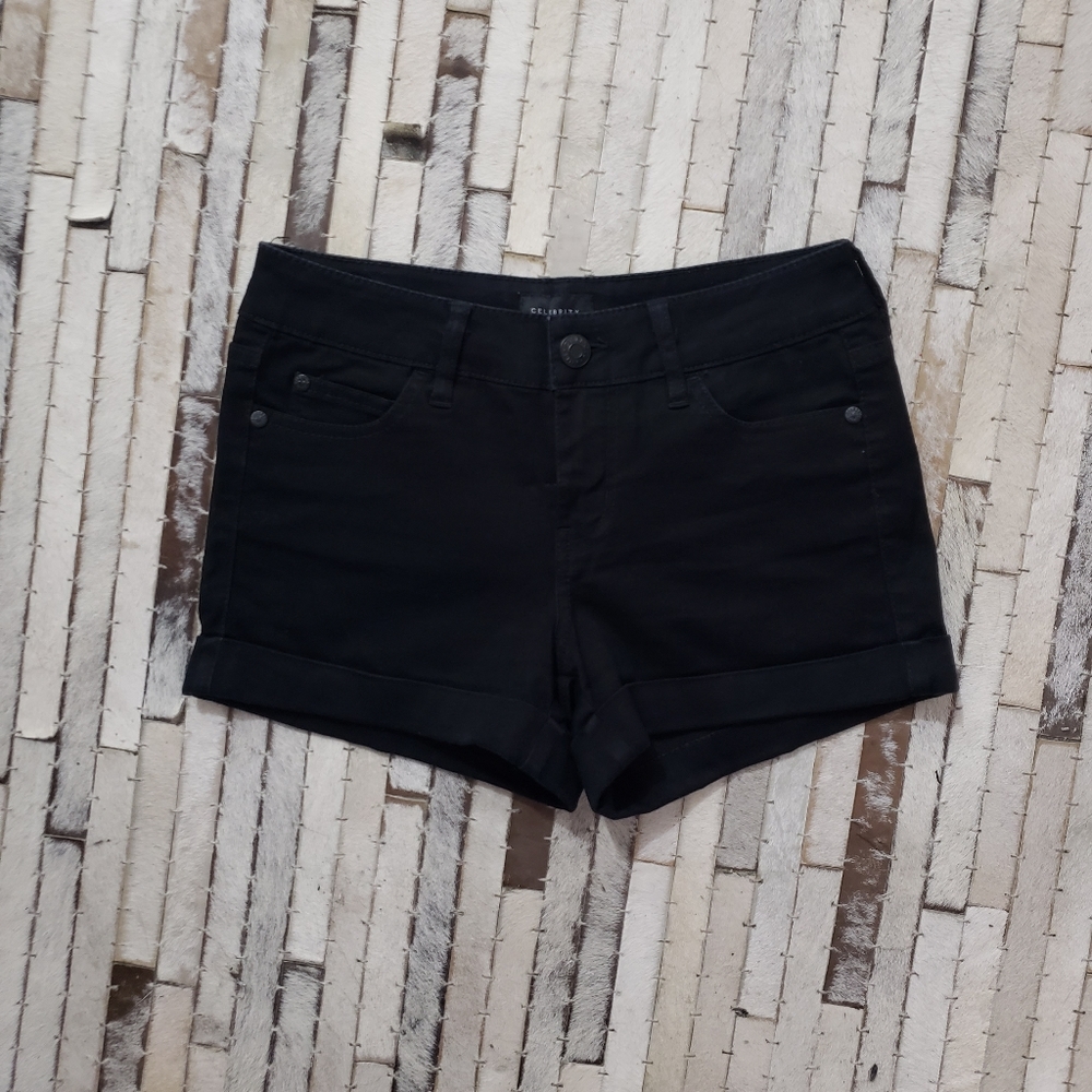 CELEBRITY PINK Black Jean Shorts